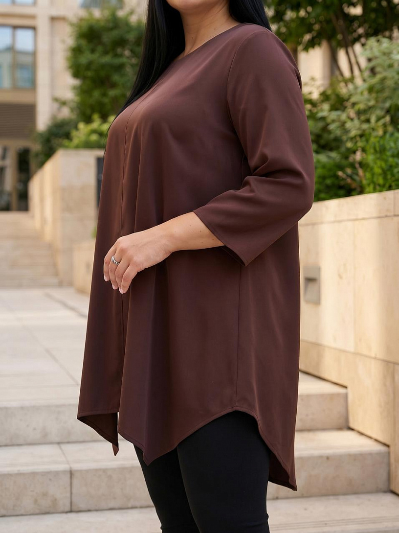 Туника "Магнолия"_О47/шоколадный